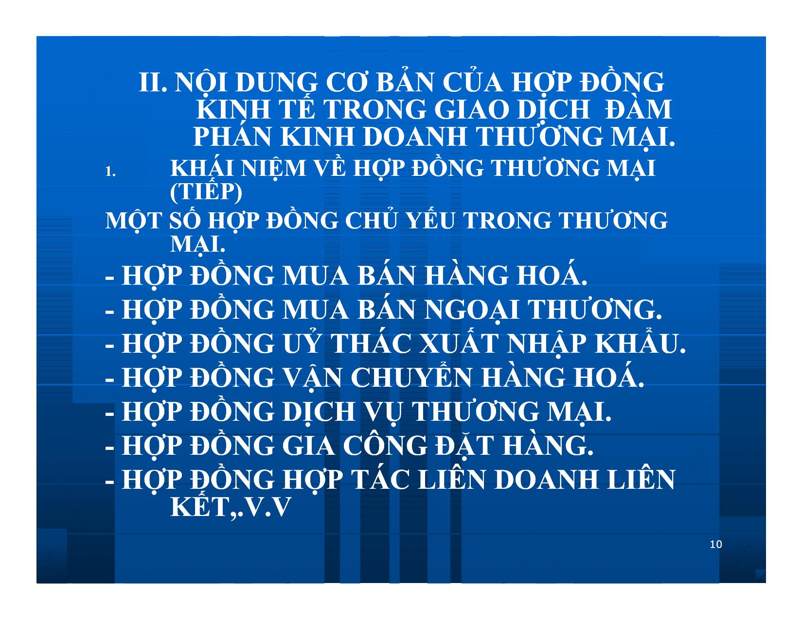 Bài giảng Giao dịch và đàm phán trong kinh doanh - Chương 12: Cơ sở pháp lý của giao dịch đàm phán kinh doanh trang 10