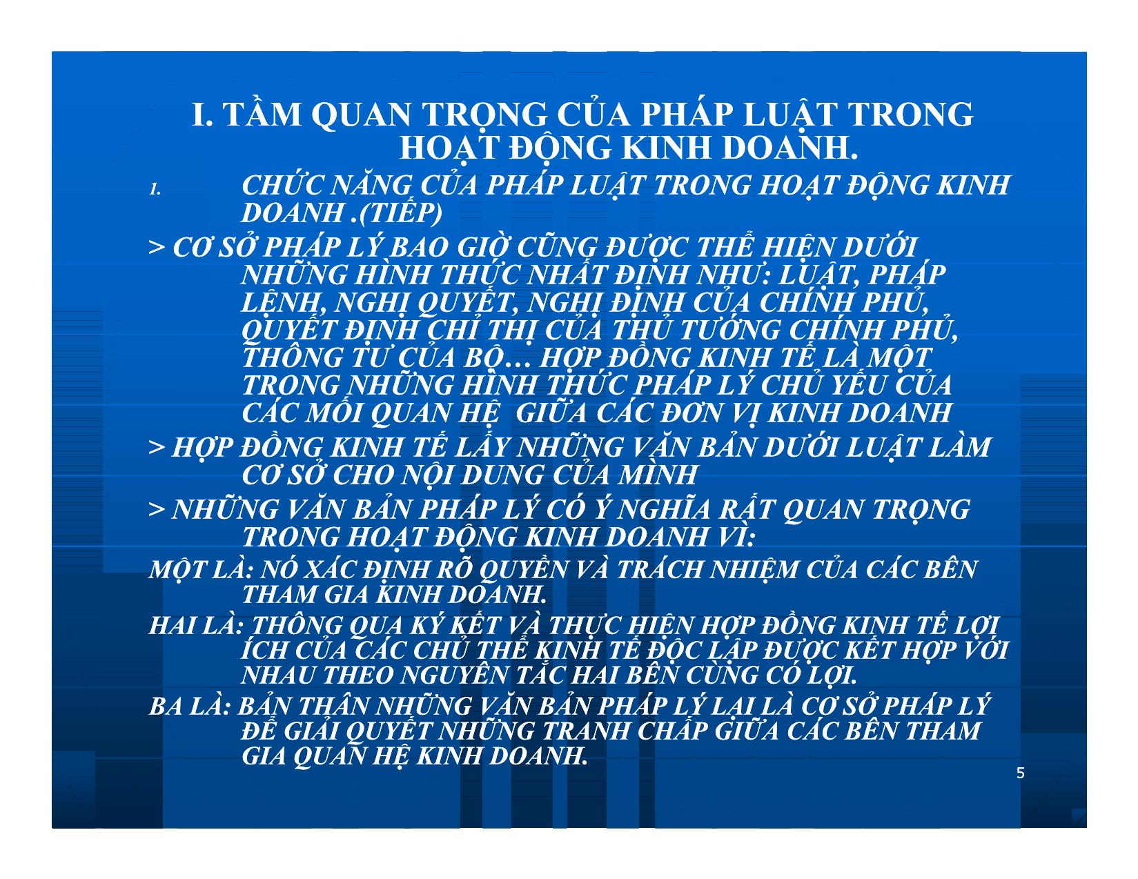 Bài giảng Giao dịch và đàm phán trong kinh doanh - Chương 12: Cơ sở pháp lý của giao dịch đàm phán kinh doanh trang 5