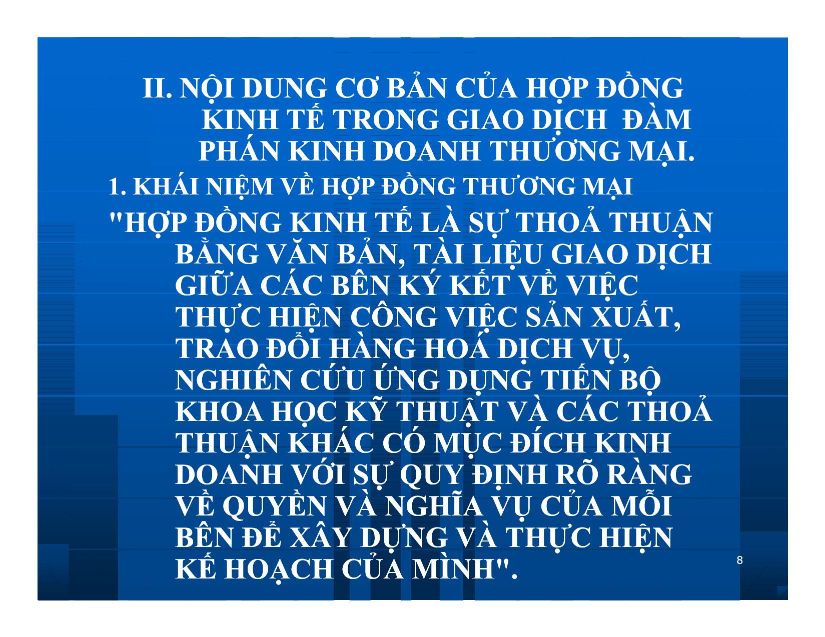 Bài giảng Giao dịch và đàm phán trong kinh doanh - Chương 12: Cơ sở pháp lý của giao dịch đàm phán kinh doanh trang 8