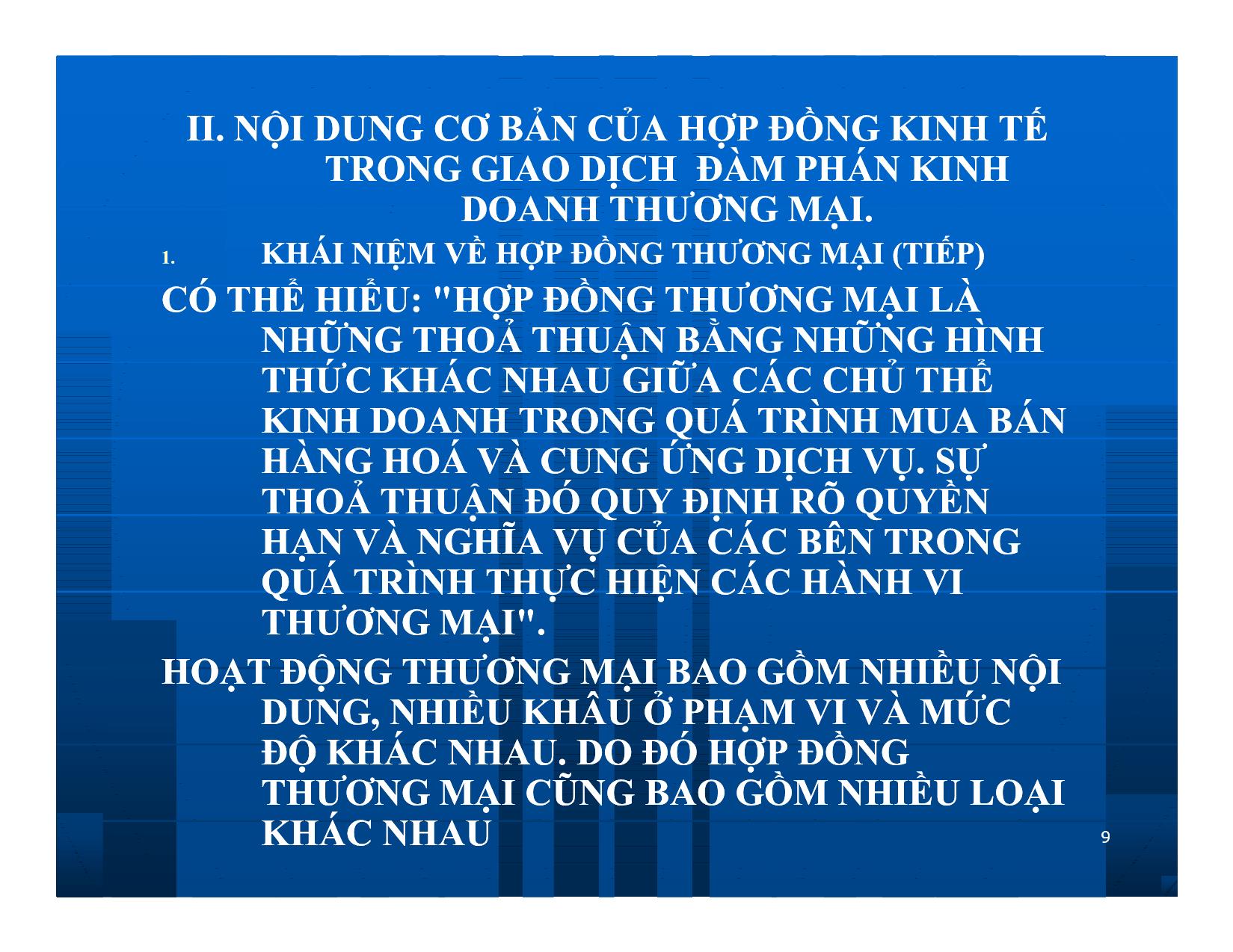 Bài giảng Giao dịch và đàm phán trong kinh doanh - Chương 12: Cơ sở pháp lý của giao dịch đàm phán kinh doanh trang 9