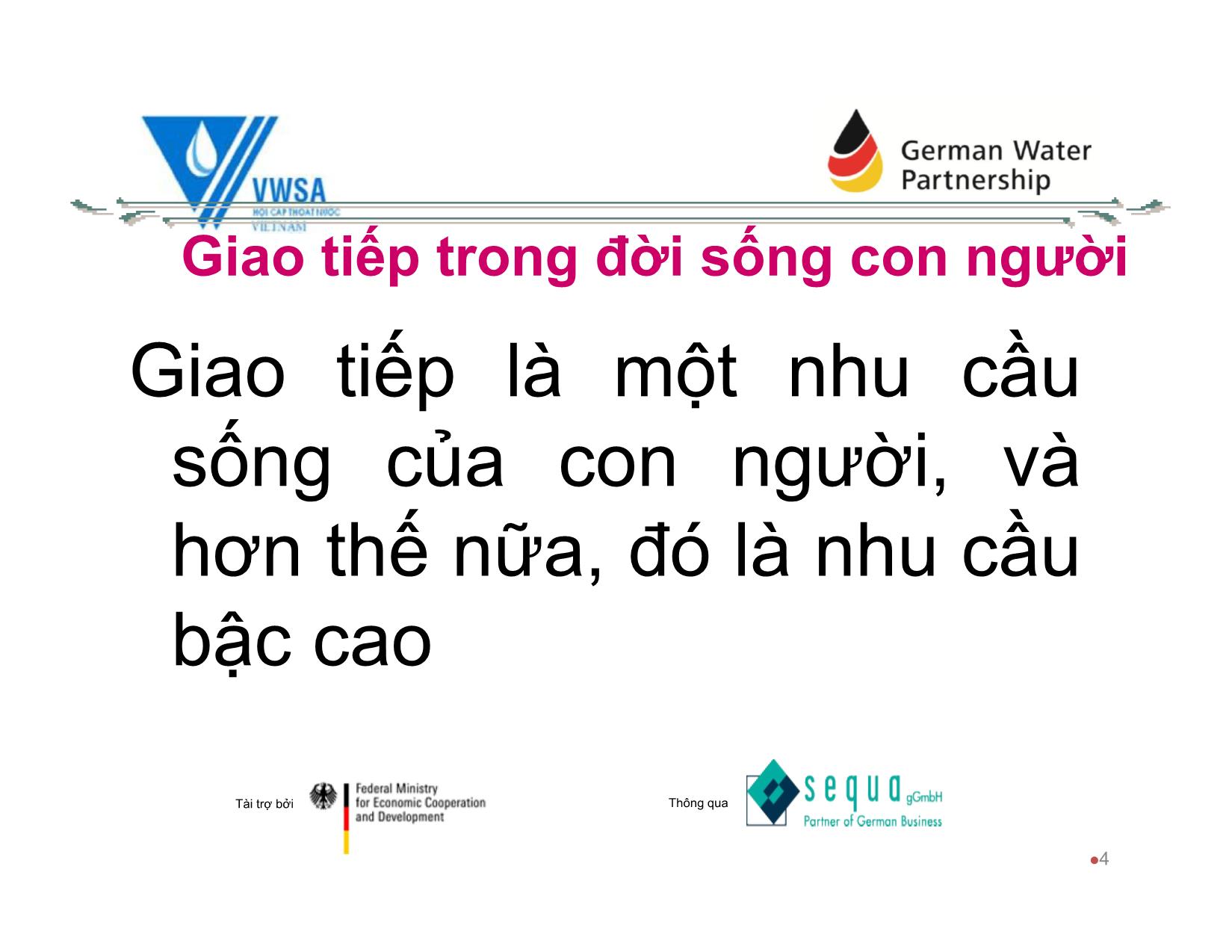 Bài giảng Kỹ năng giao tiếp - Chương 7: Nâng cao nghệ thuật và kỹ năng giao tiếp trang 4