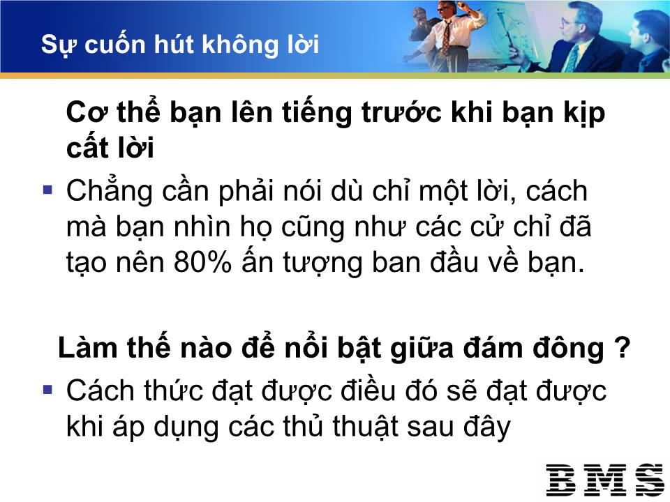 Bài giảng Nghệ thuật giao tiếp để thành công trang 6