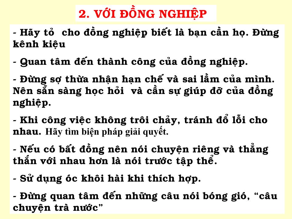 Bài giảng Nghệ thuật ứng xử nơi công sở trang 8