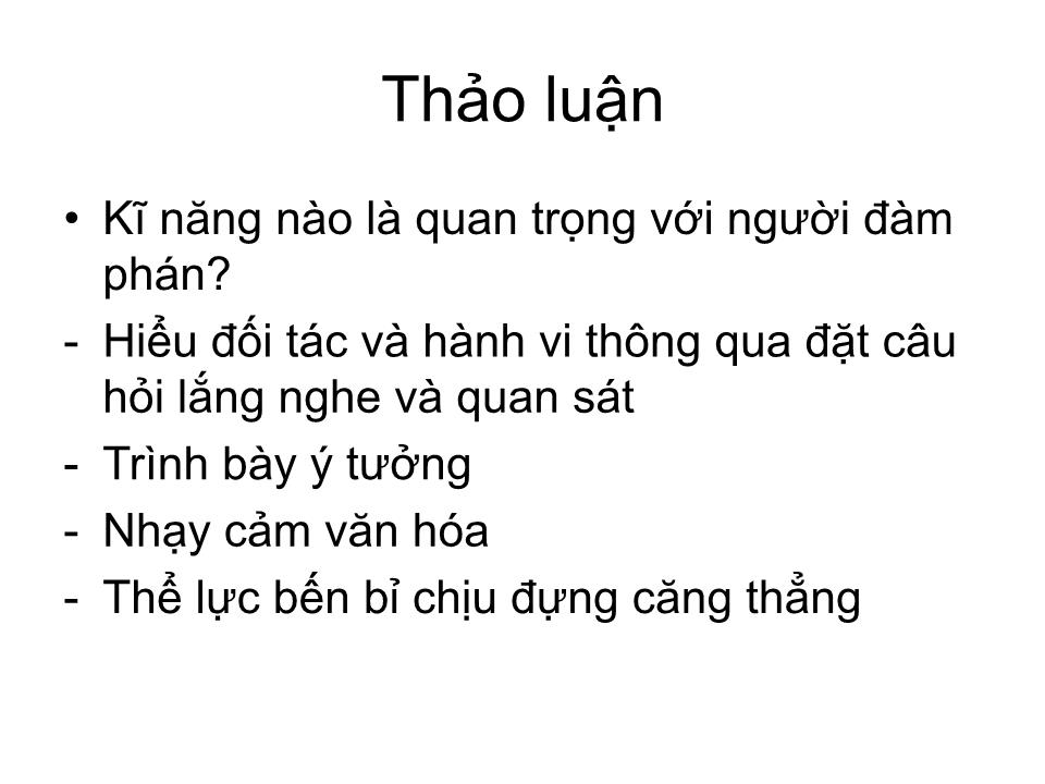 Bài giảng Các kỹ năng trong bàn đàm phán - Nguyễn Đông Triều trang 2