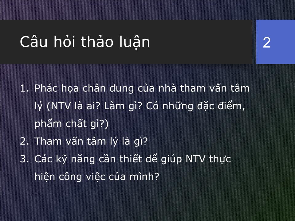 Bài giảng Tham vấn tâm lý trang 2