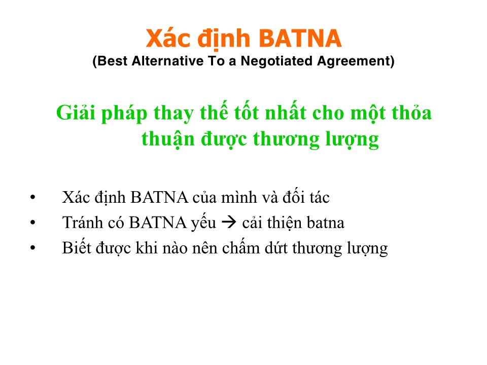 Bài giảng Chuyên đề Quy trình đàm phán trang 10