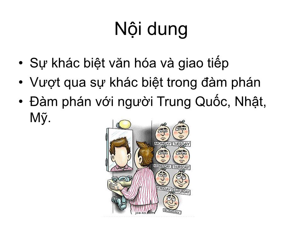 Bài giảng Đàm phán đa văn hóa - Nguyễn Đông Triều trang 2