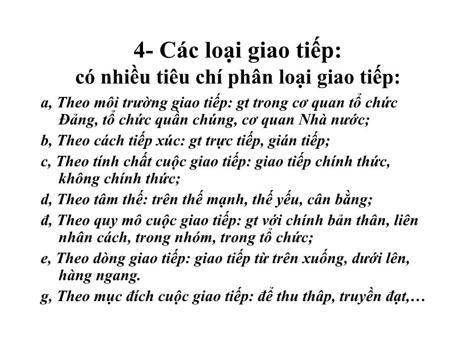 Bài giảng Văn hoá giao tiếp trong công sở trang 7