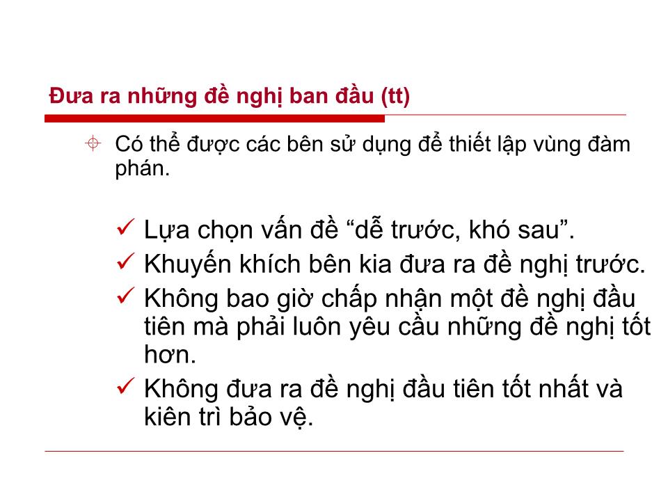 Bài giảng Đàm phán kinh doanh - Chương 3: Kỹ thuật đàm phán kinh doanh - Huỳnh Minh Triết trang 9