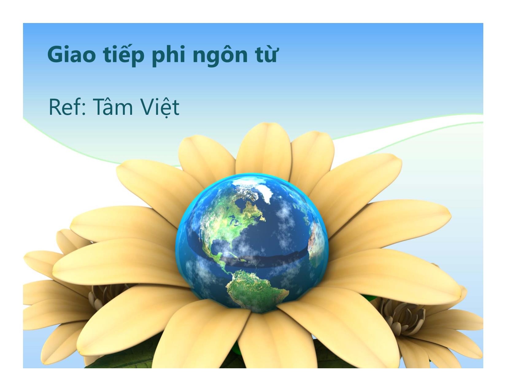 Bài giảng Giao tiếp phi ngôn từ trang 1