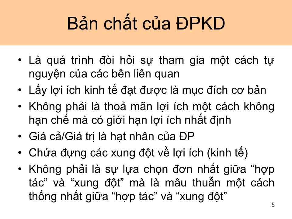 Bài giảng Giao dịch đàm phán - Bài 2: Tổng quan về đàm phán kinh doanh trang 5