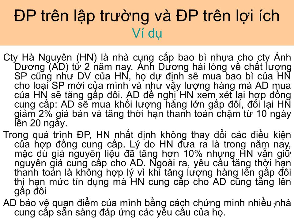 Bài giảng Giao dịch đàm phán - Bài 2: Tổng quan về đàm phán kinh doanh trang 7