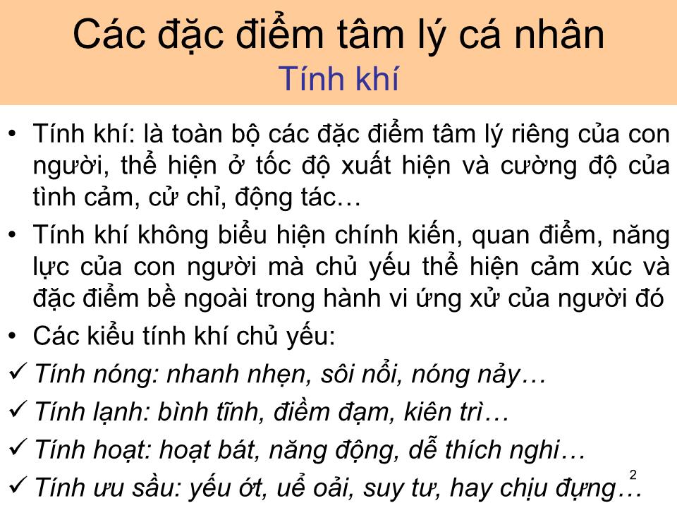 Bài giảng Giao dịch đàm phán - Bài 5: Tâm lý và văn hoá trong đàm phán trang 2