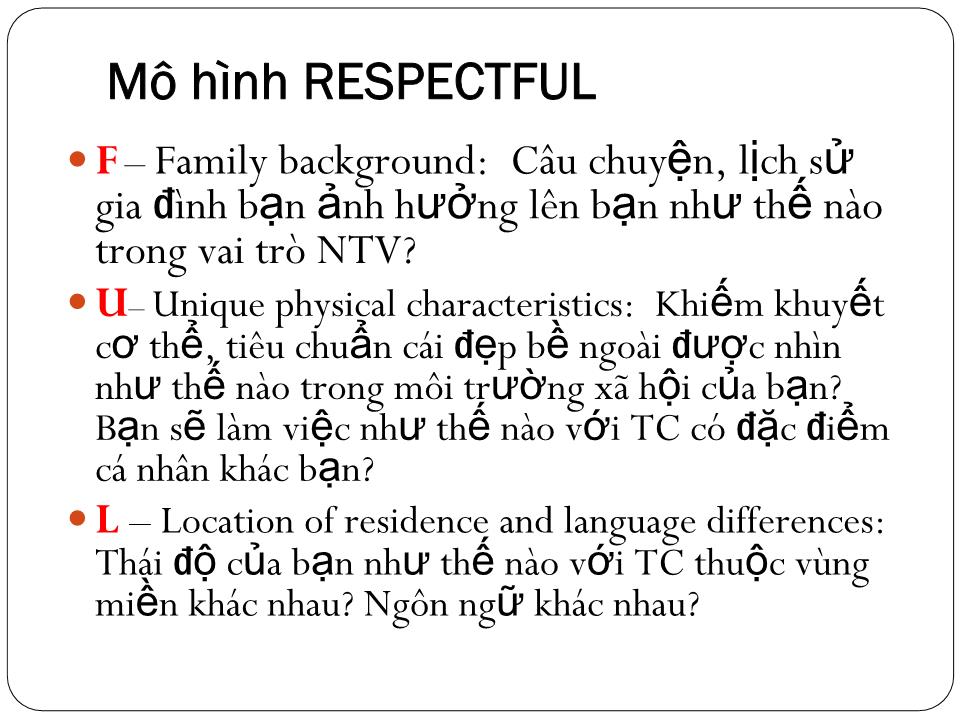 Bài giảng Khái quát các kỹ năng tham vấn trang 8