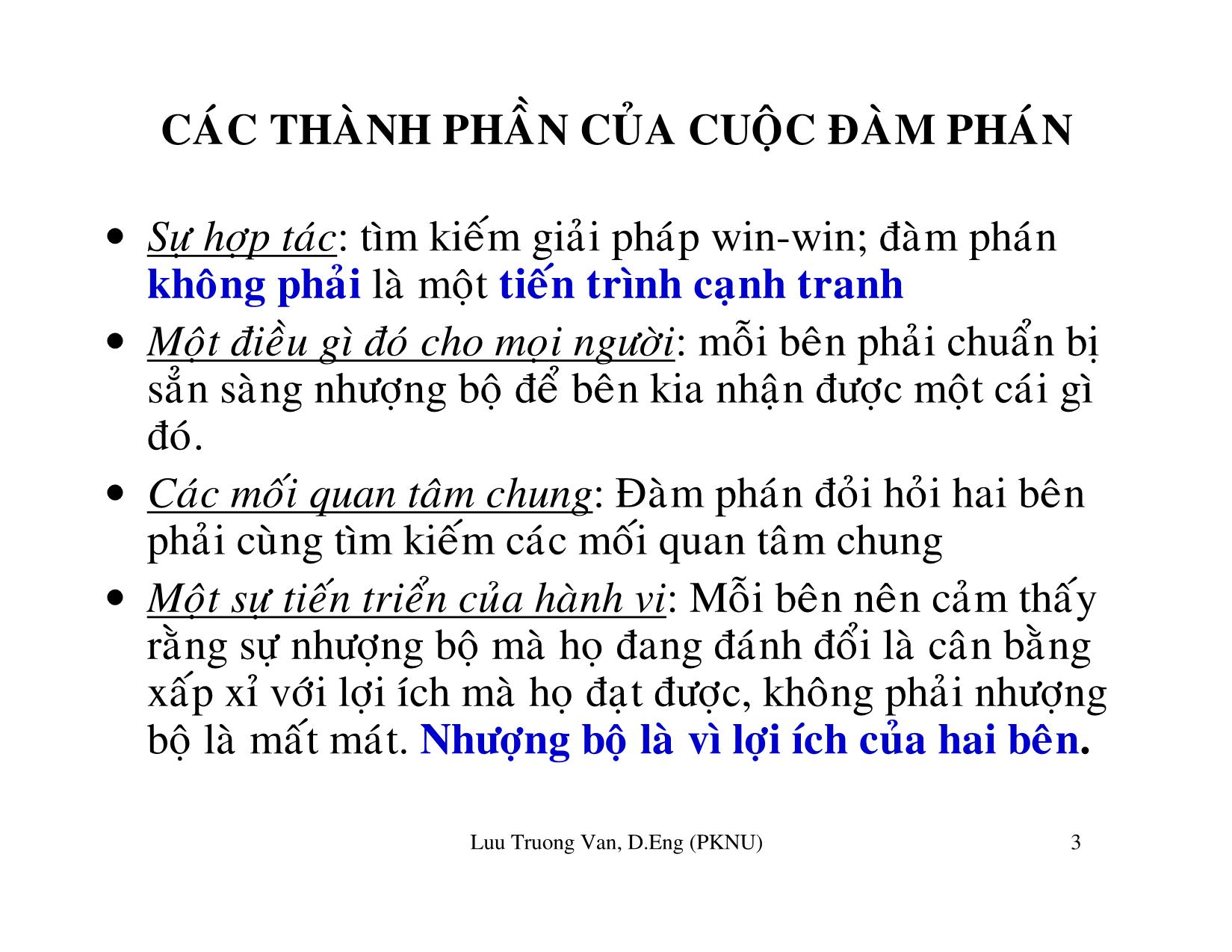 Bài giảng Khái niệm đàm phán trong quản lý dự án trang 3