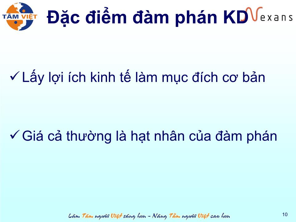 Bài giảng Kỹ năng đàm phán (Mới) trang 10