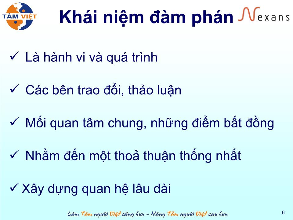 Bài giảng Kỹ năng đàm phán (Mới) trang 6