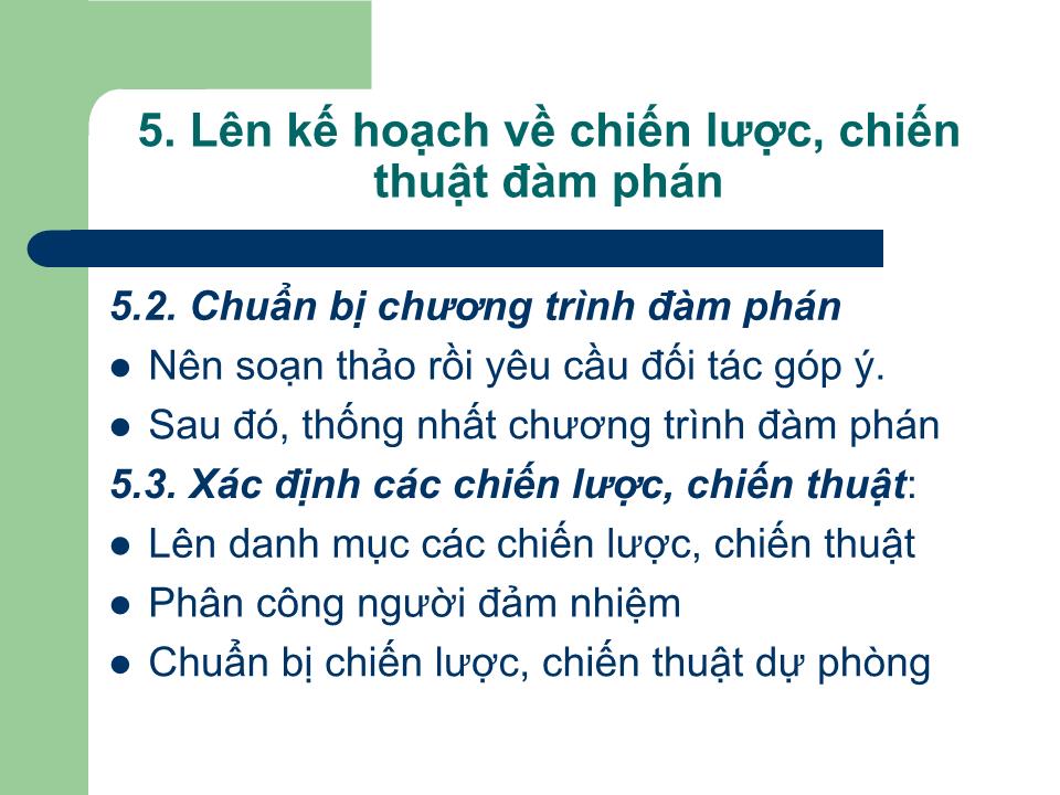 Bài giảng Kỹ năng đàm phán - Bài 2: Chuẩn bị đàm phán - Nguyễn Hoàng Ánh trang 10