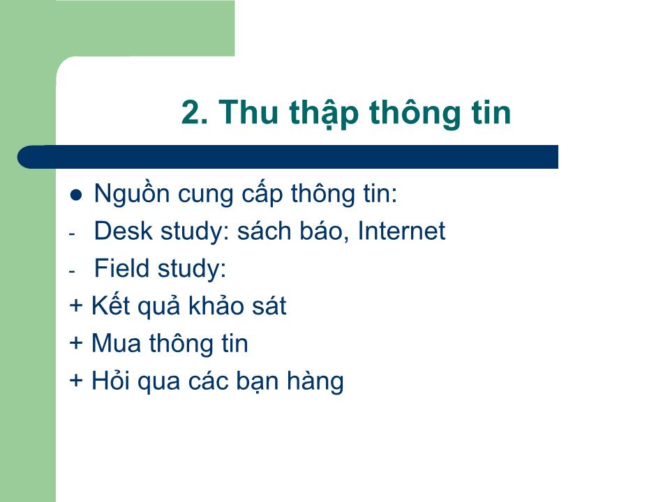 Bài giảng Kỹ năng đàm phán - Bài 2: Chuẩn bị đàm phán - Nguyễn Hoàng Ánh trang 6