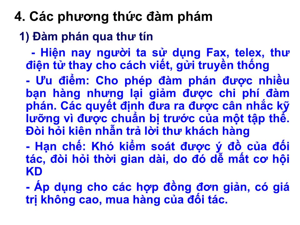 Bài giảng Kỹ năng đàm phán - Chương 1: Khái quát chung về đàm phán trang 10