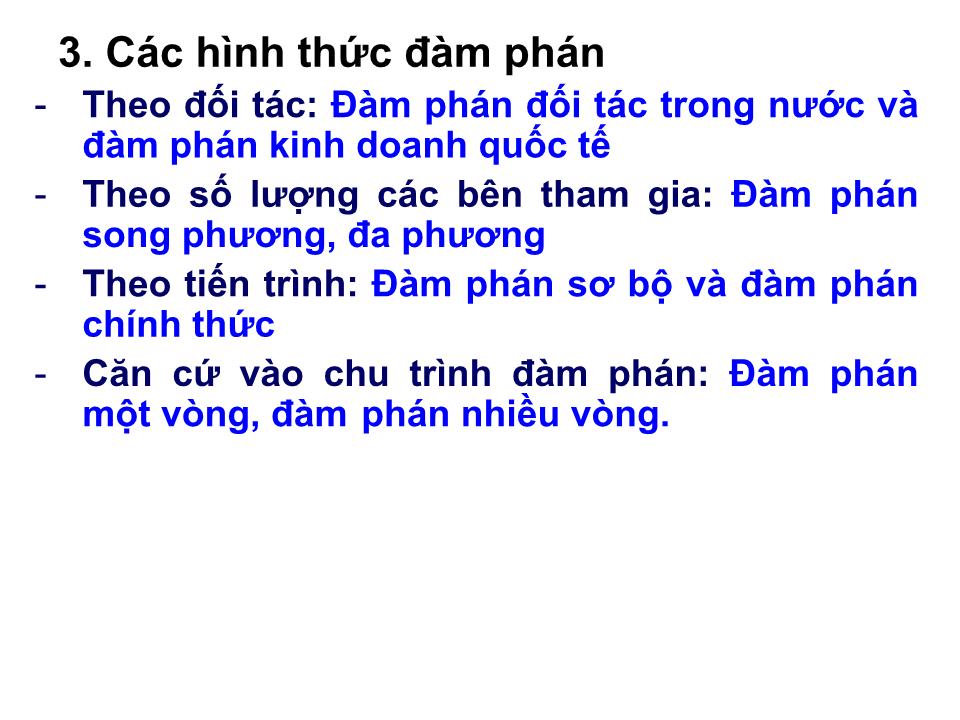 Bài giảng Kỹ năng đàm phán - Chương 1: Khái quát chung về đàm phán trang 9