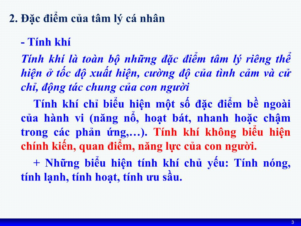 Bài giảng Kỹ năng đàm phán - Chương 2: Tâm lý và văn hóa trong đàm phán kinh doanh trang 3