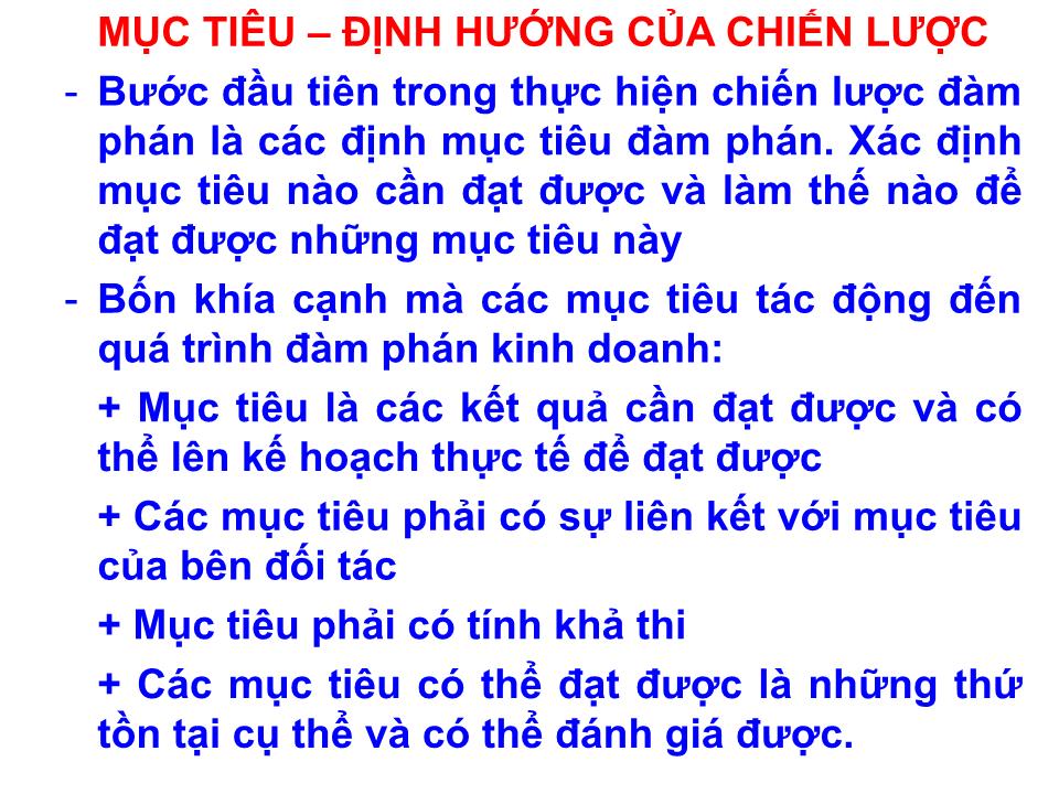 Bài giảng Kỹ năng đàm phán - Chương 3: Chiến lược, chiến thuật và kỹ thuật đàm phán trang 3