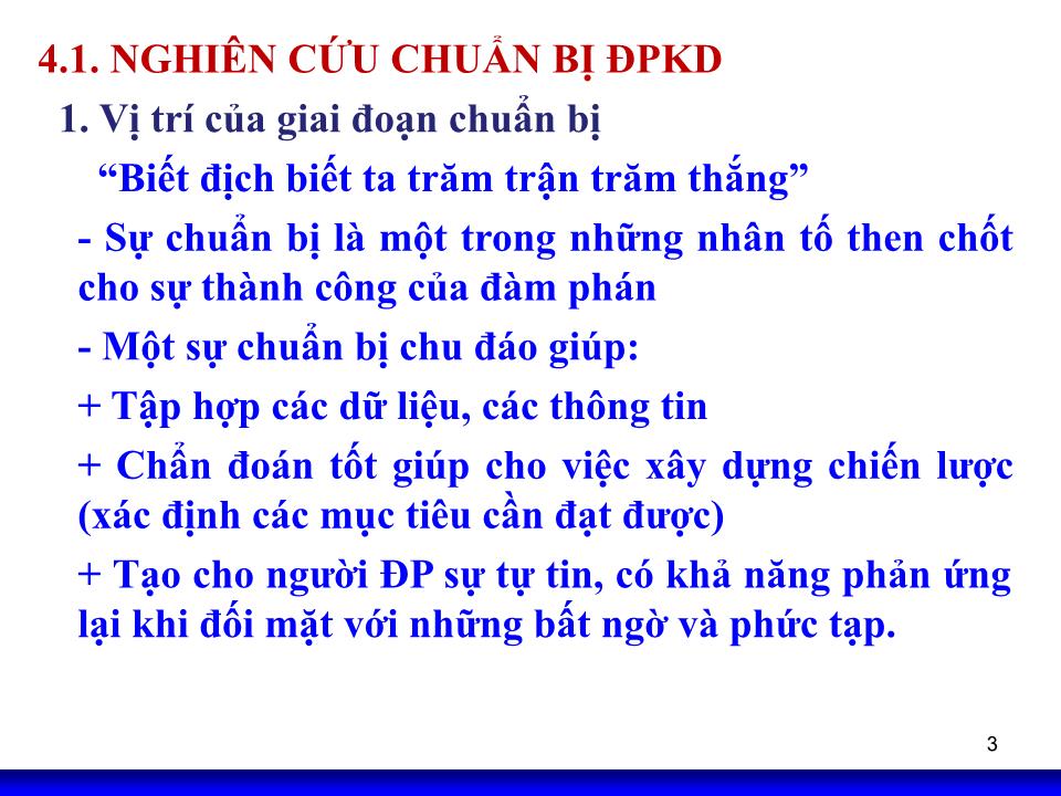 Bài giảng Kỹ năng đàm phán - Chương 4: Chuẩn bị đàm phán kinh doanh trang 3