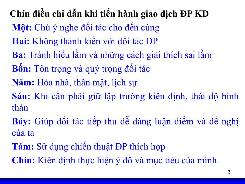 Bài giảng Kỹ năng đàm phán - Chương 5: Tổ chức đàm phán thương mại trang 3