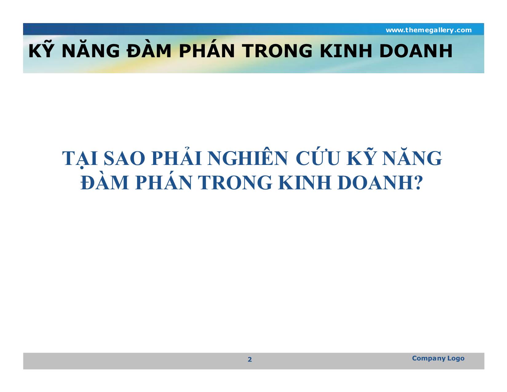 Bài giảng Kỹ năng đàm phán trong kinh doanh - Nguyễn Văn Vẹn trang 2