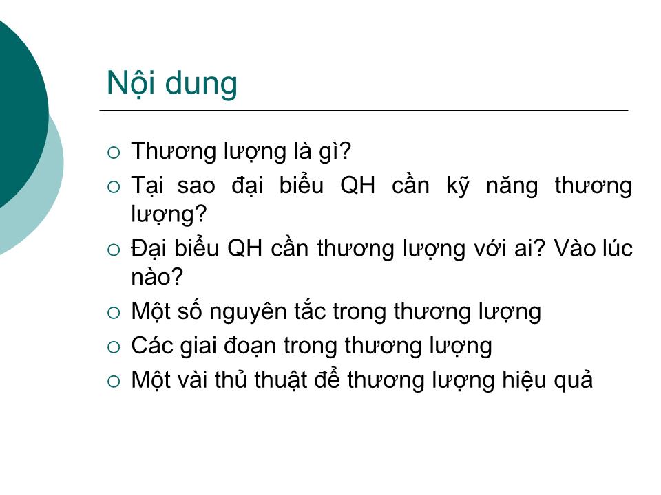 Bài giảng Kỹ năng thương lượng của đại biểu - Nguyễn Sĩ Dũng trang 2