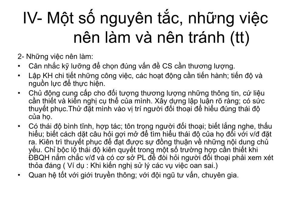 Bài giảng Kỹ năng thương lượng - Nguyễn Văn Mễ trang 10