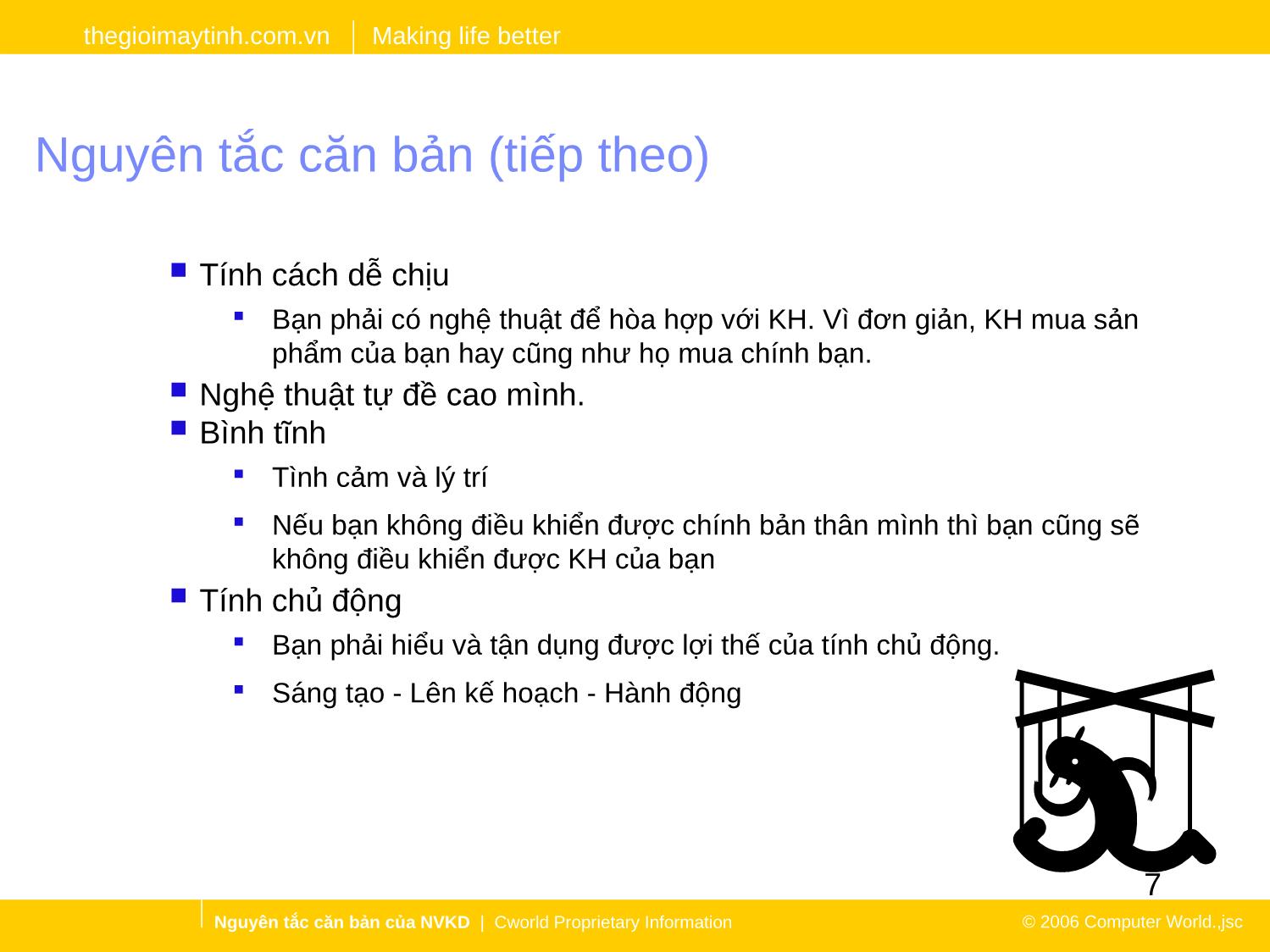 Bài giảng Nhân viên kinh doanh nguyên tắc căn bản trang 7