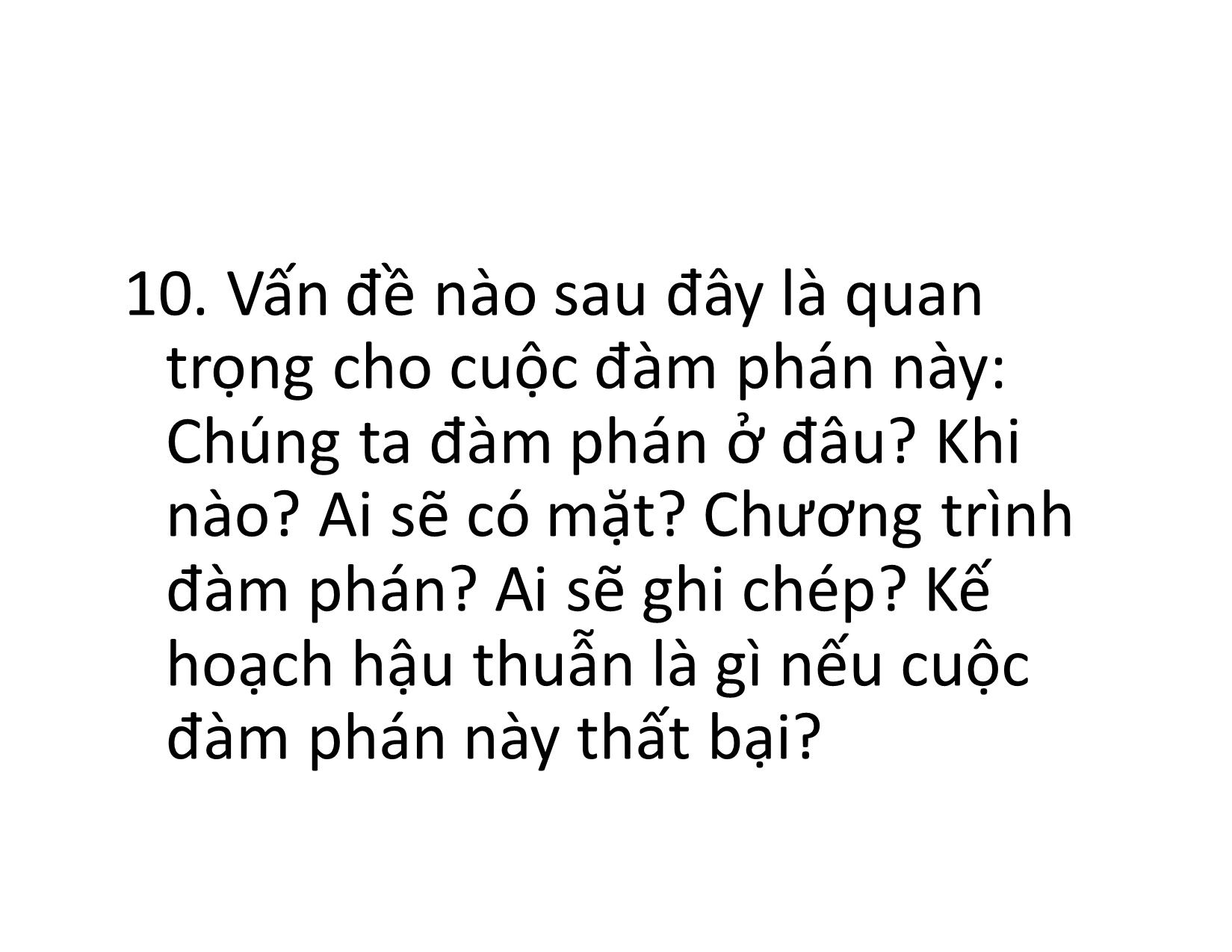 Bài giảng Hướng dẫn lập kế hoạch đàm phán kinh doanh trang 10