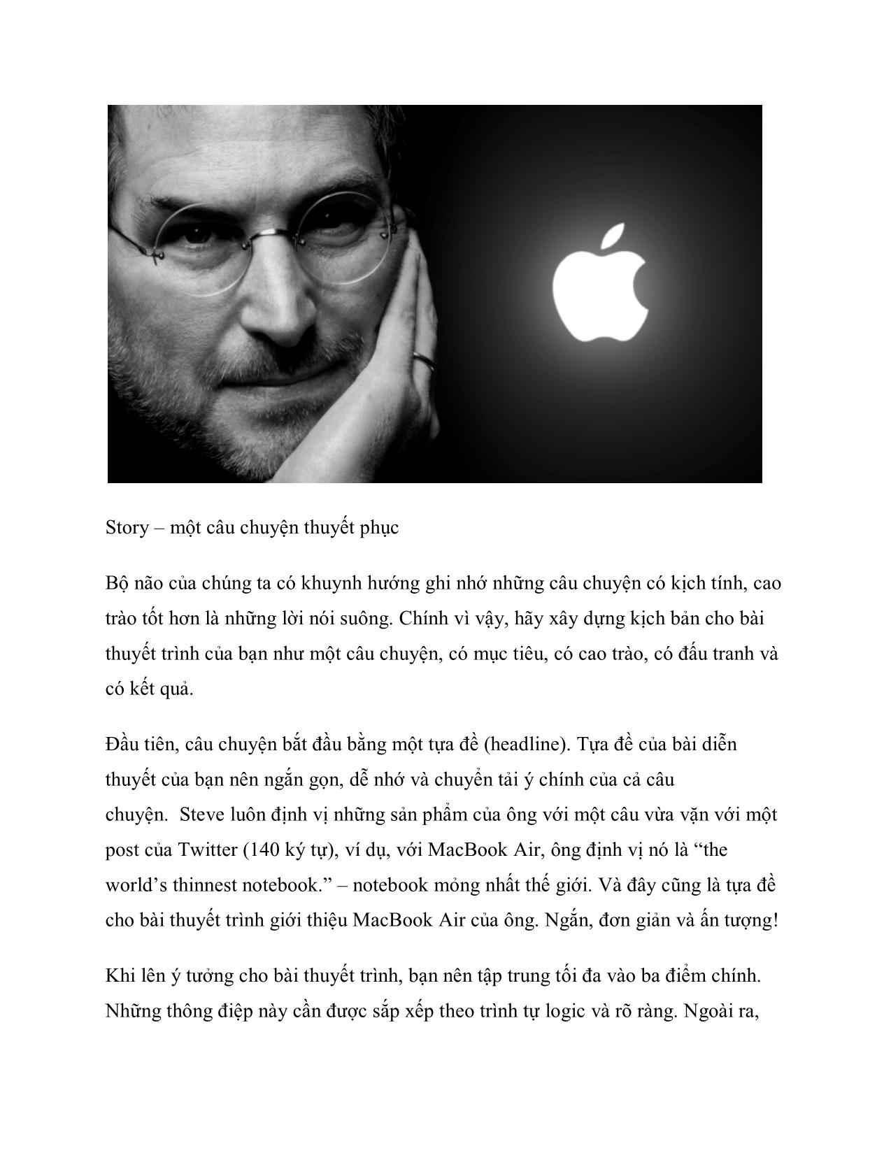 Nguyên tắc 3S trong bài thuyết trình của Steve Jobs trang 2