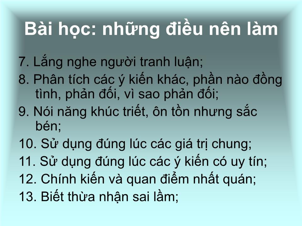 Bài học về kỹ năng tranh luận trang 7