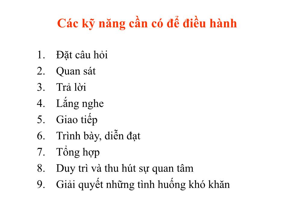 Bài giảng Kỹ năng điều hành nhóm trang 10