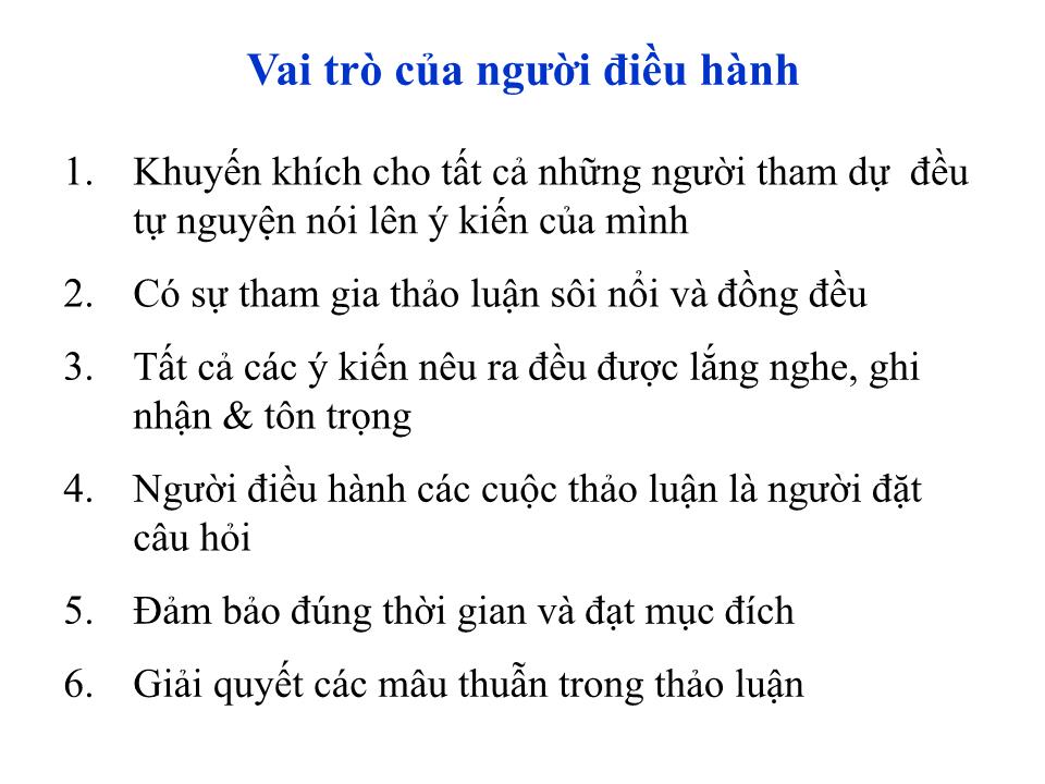 Bài giảng Kỹ năng điều hành nhóm trang 4