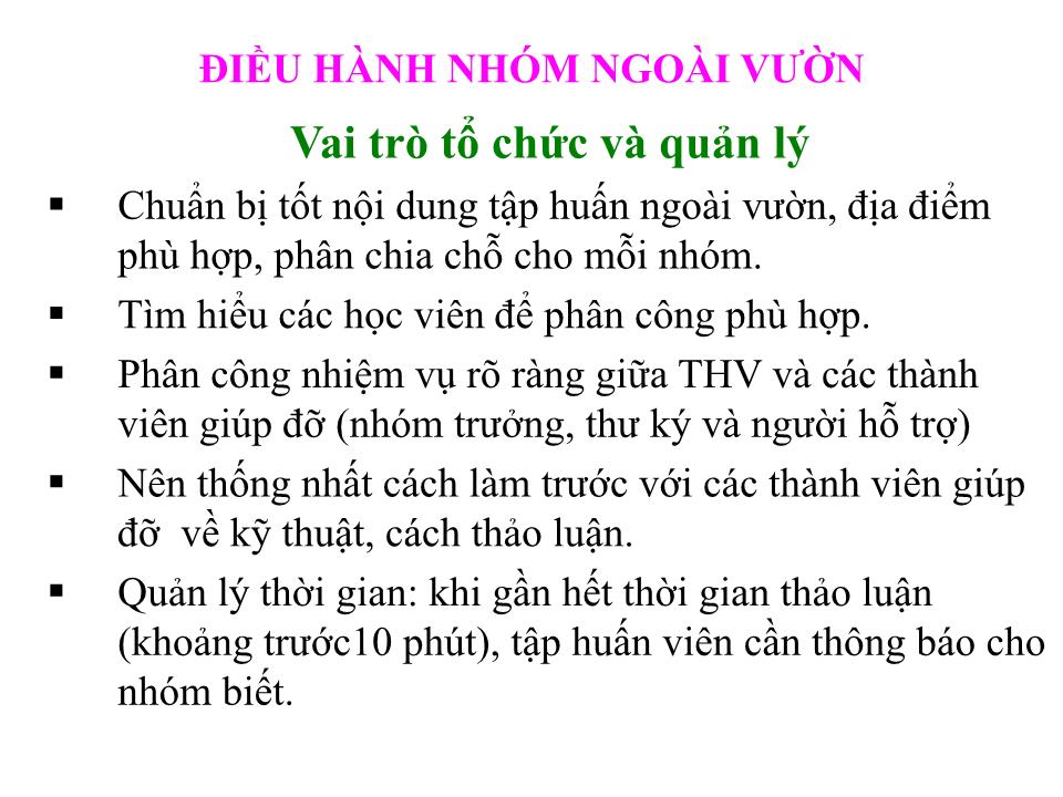 Bài giảng Kỹ năng điều hành nhóm trang 7