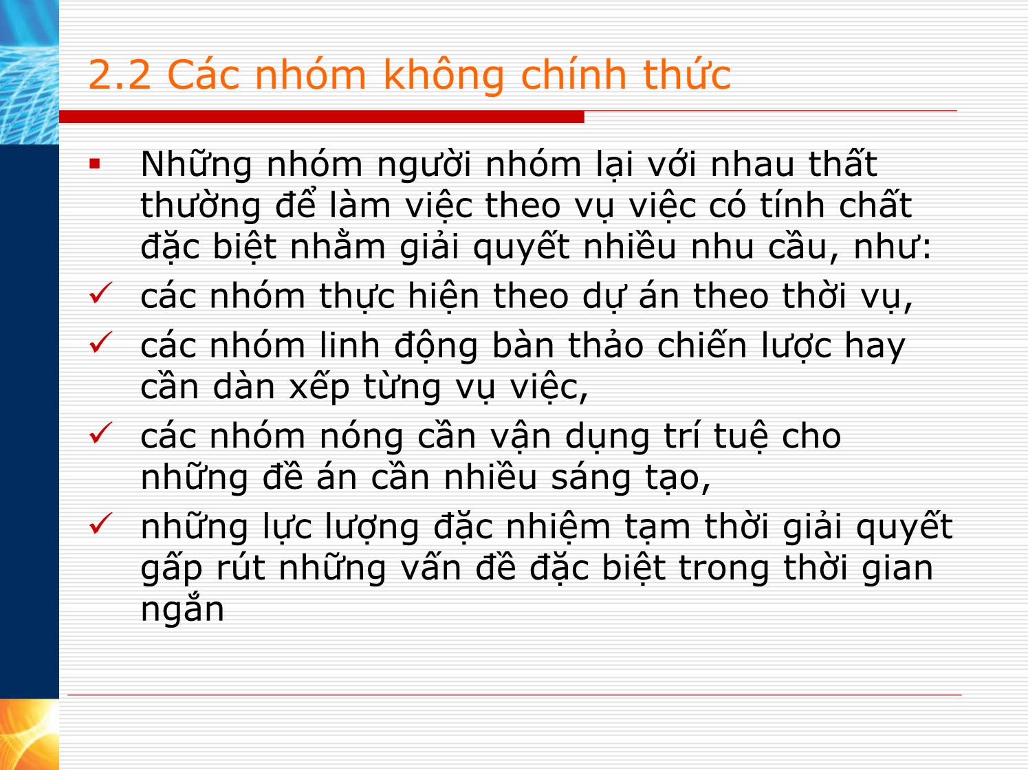 Bài giảng môn học Kỹ năng làm việc nhóm trang 5