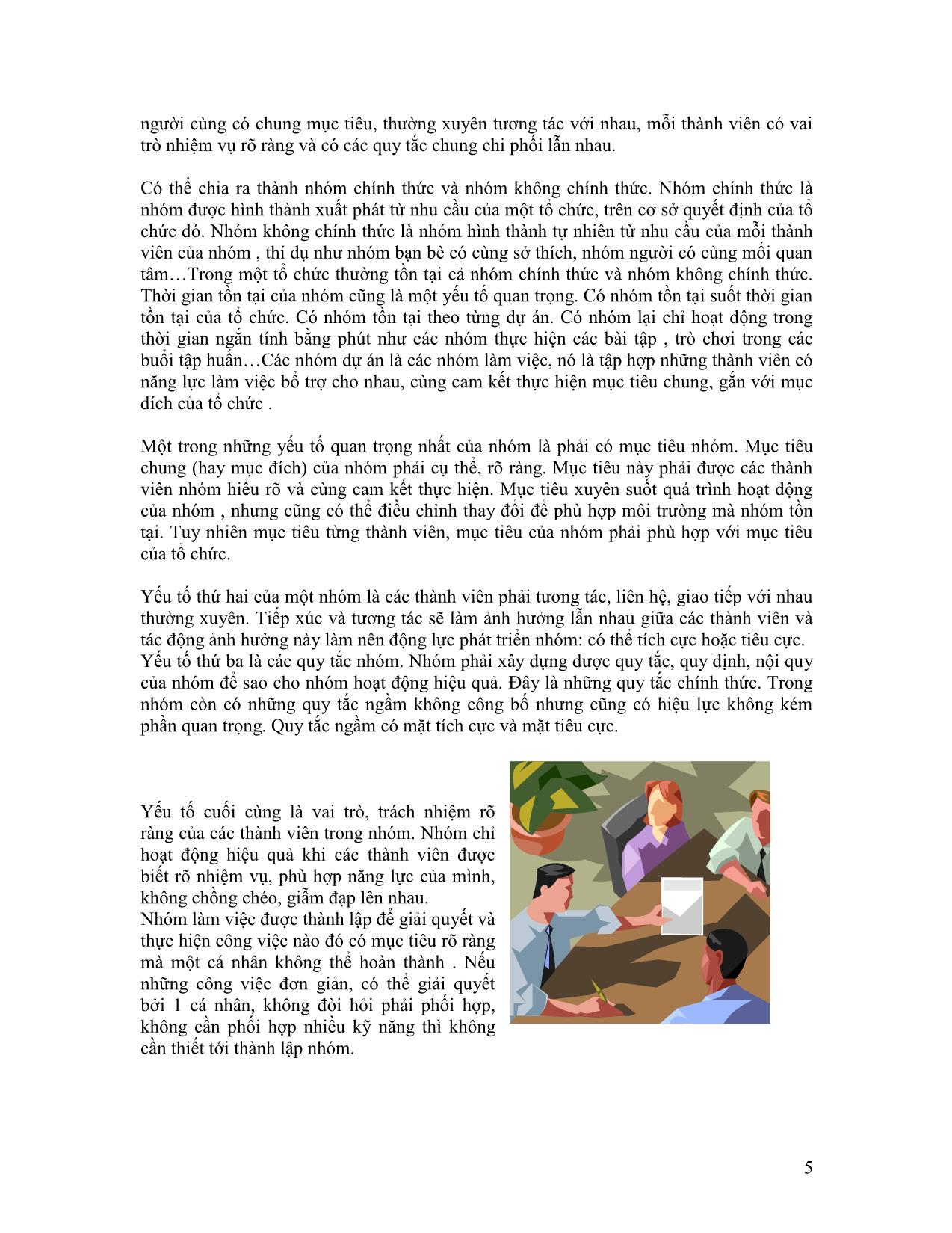 Giáo trình Kỹ năng làm việc nhóm (Phần 1) trang 5