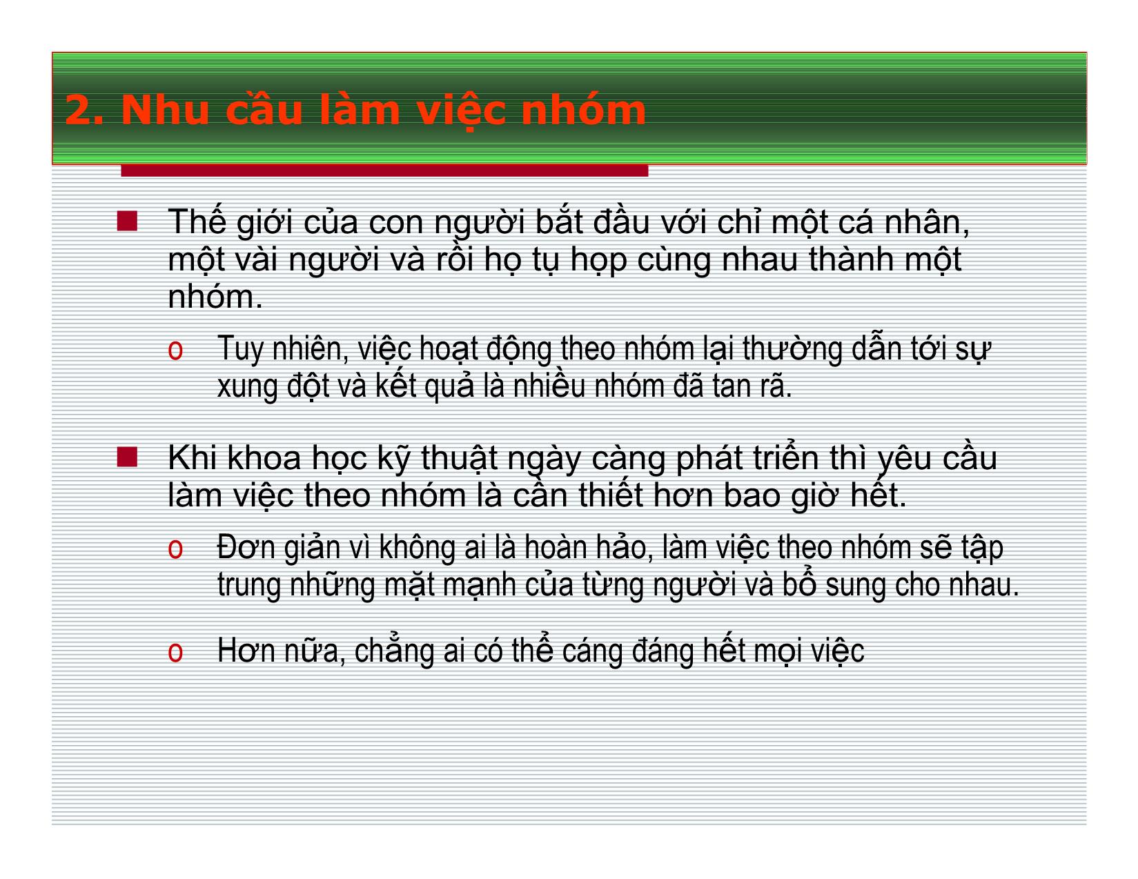 Bài giảng Kỹ năng làm việc nhóm - Nguyễn Tường Dũng trang 7