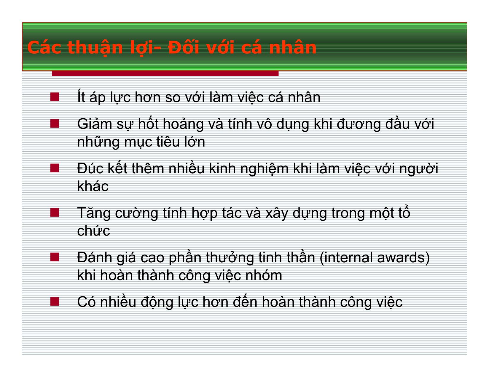 Bài giảng Kỹ năng làm việc nhóm - Nguyễn Tường Dũng trang 9