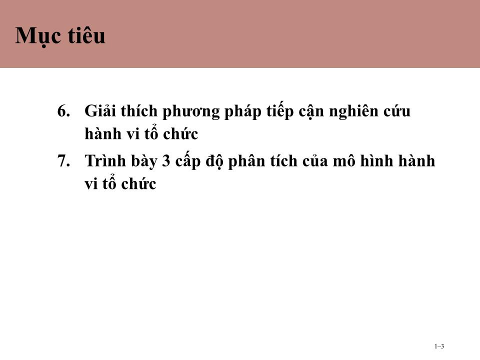 Bài giảng Hành vi tổ chức - Chương 1: Giới thiệu chung về hành vi tổ chức trang 3