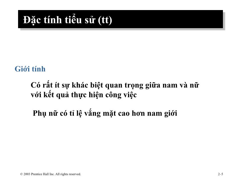 Bài giảng Hành vi tổ chức - Chương 2: Cơ sở của hành vi cá nhân trang 5