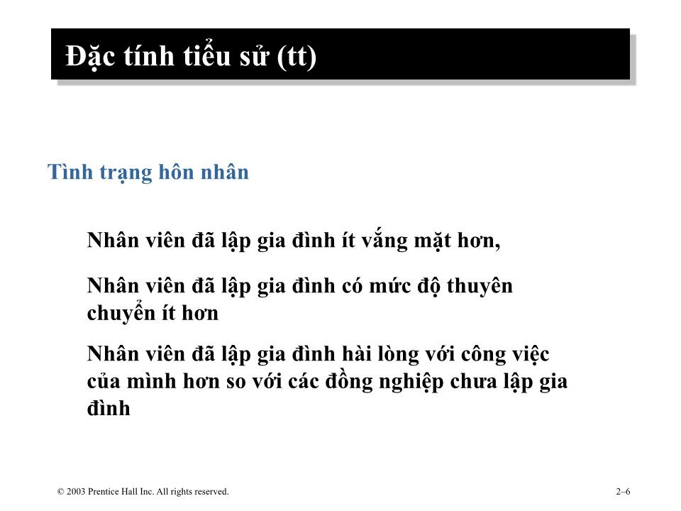 Bài giảng Hành vi tổ chức - Chương 2: Cơ sở của hành vi cá nhân trang 6