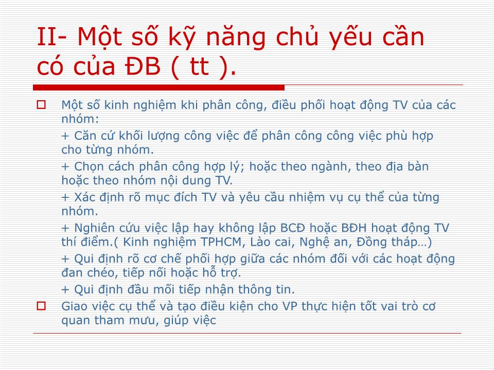 Bài giảng Một số kỹ năng cần thiết của đại biểu trong tham vấn trang 9