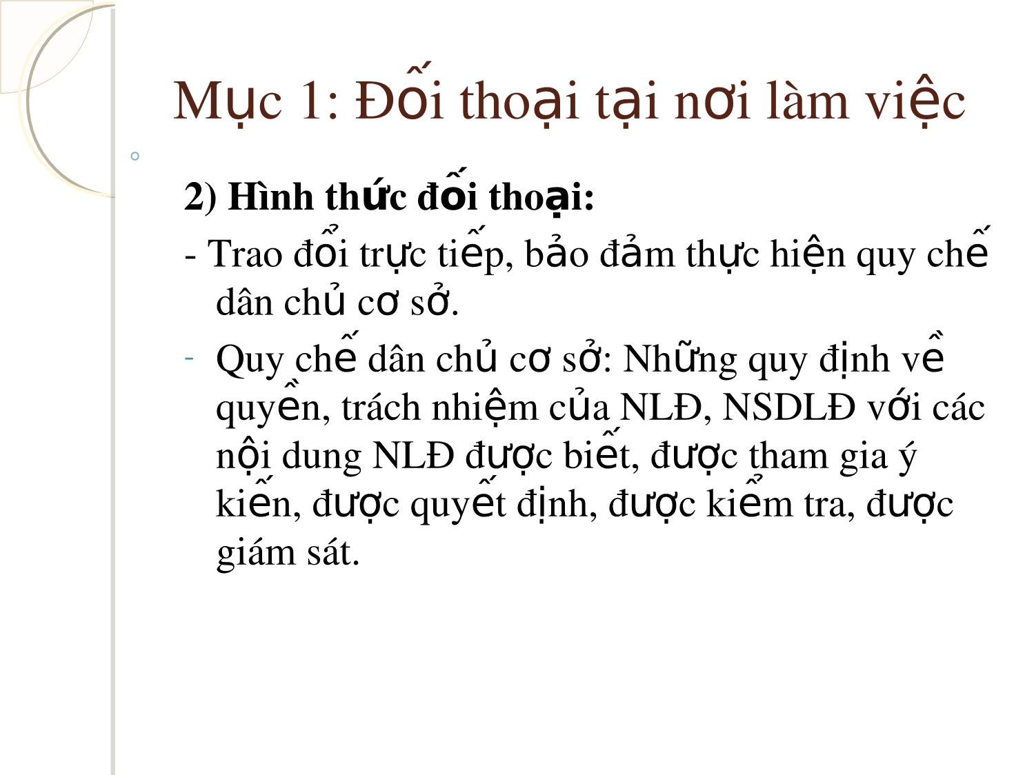 Bài giảng Đối thoại, thương lượng, thỏa ước lao động tập thể trang 4