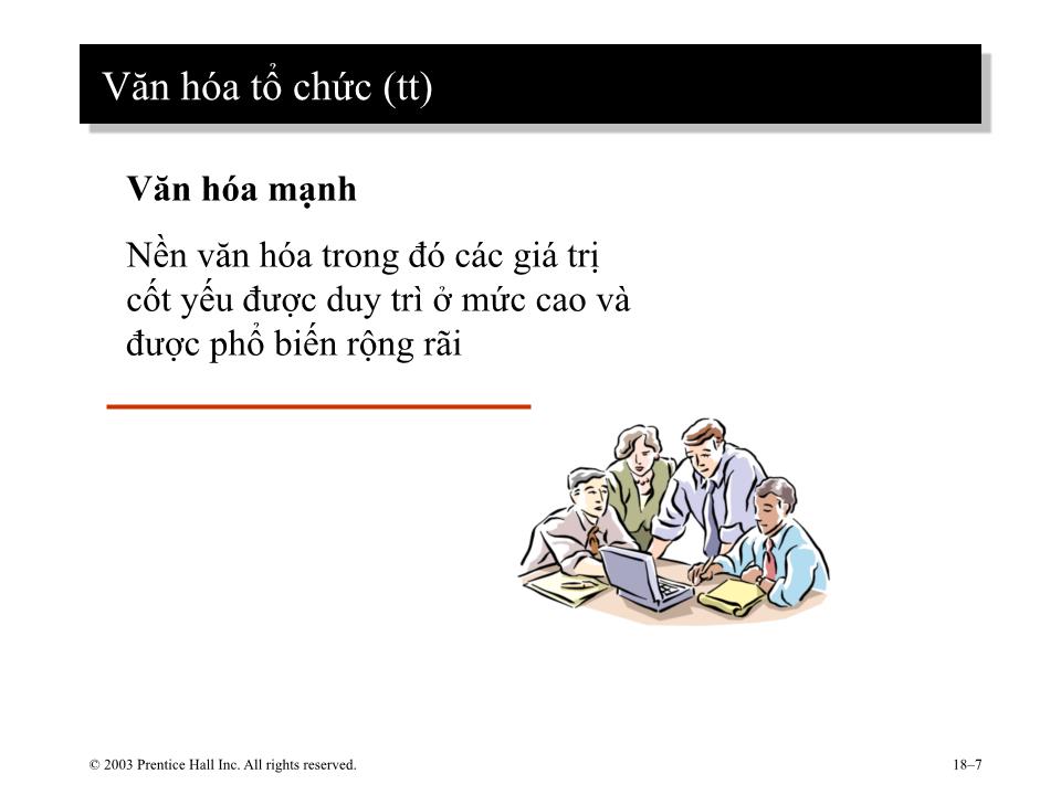 Bài giảng Hành vi tổ chức - Chương 11: Văn hóa tổ chức trang 7