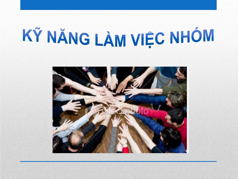 Giáo trình môn học Kỹ năng làm việc nhóm trang 1